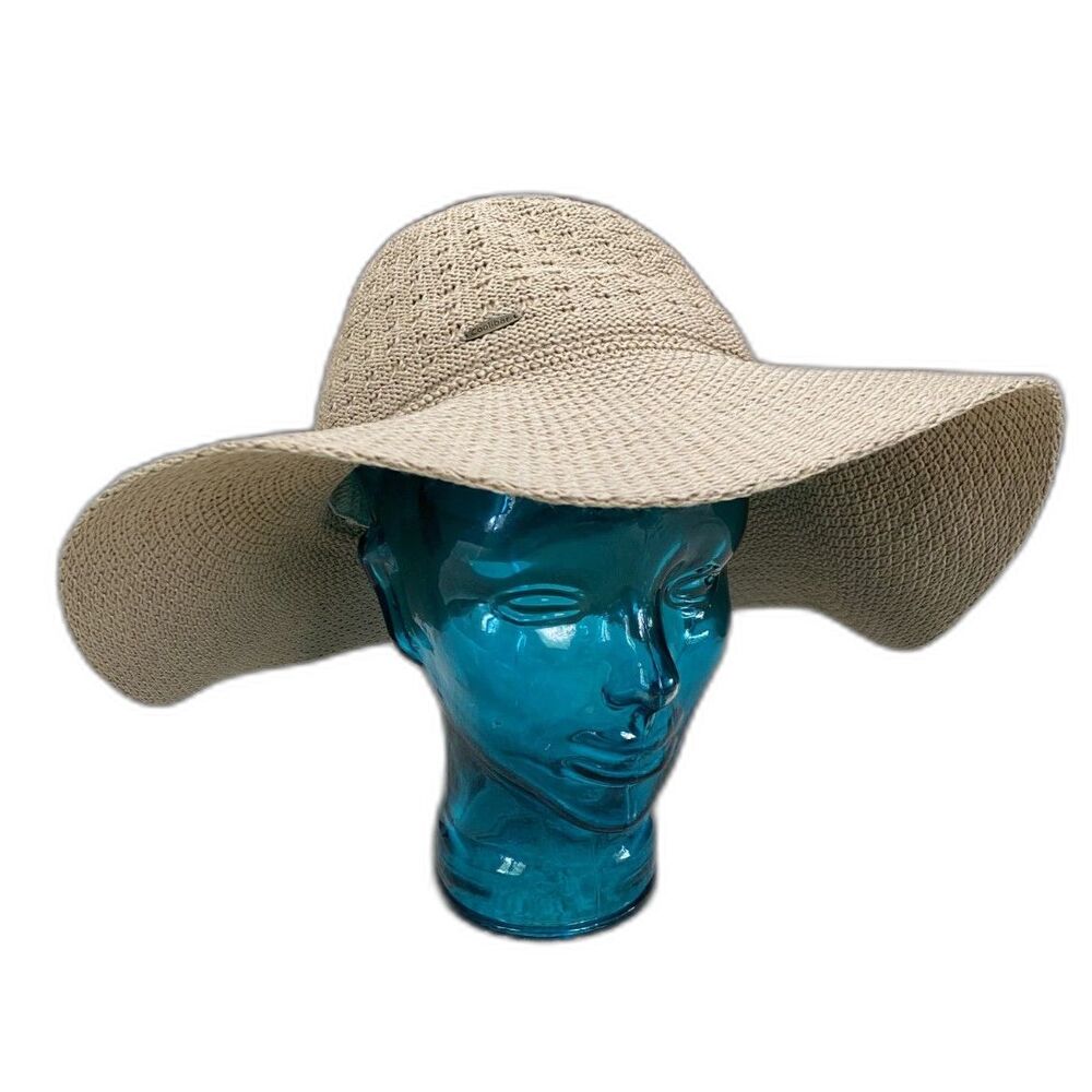 Coolibar Womens Sun Hat Woven Bucket Wide Brim Beach Cruise Resort